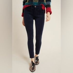 Pilcro And The Letterpress Anthropologie Black Corduroy High Rise Women 27 Jean